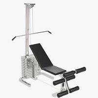 Gym equipment pectoral and leg bench