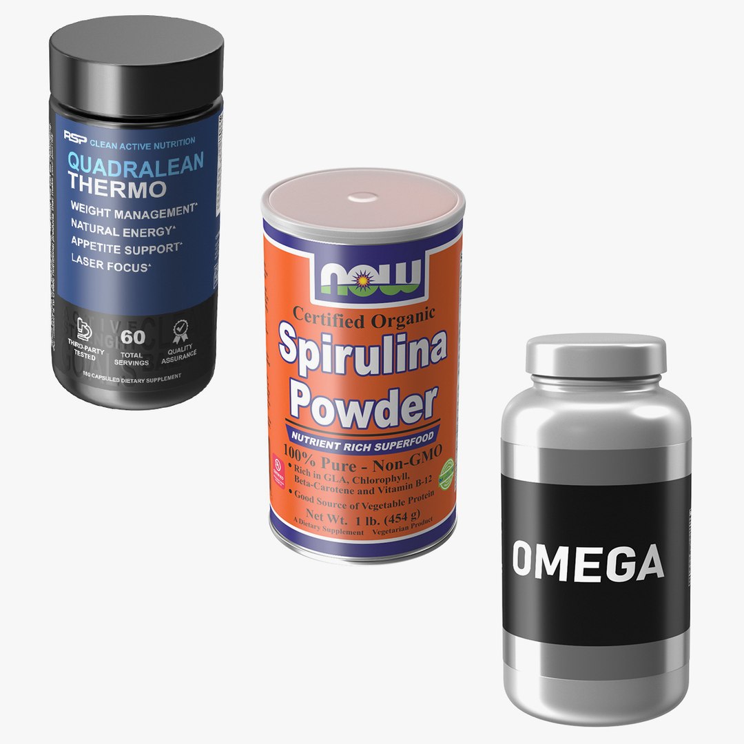 Nutritional Supplements Collection 3D model preview