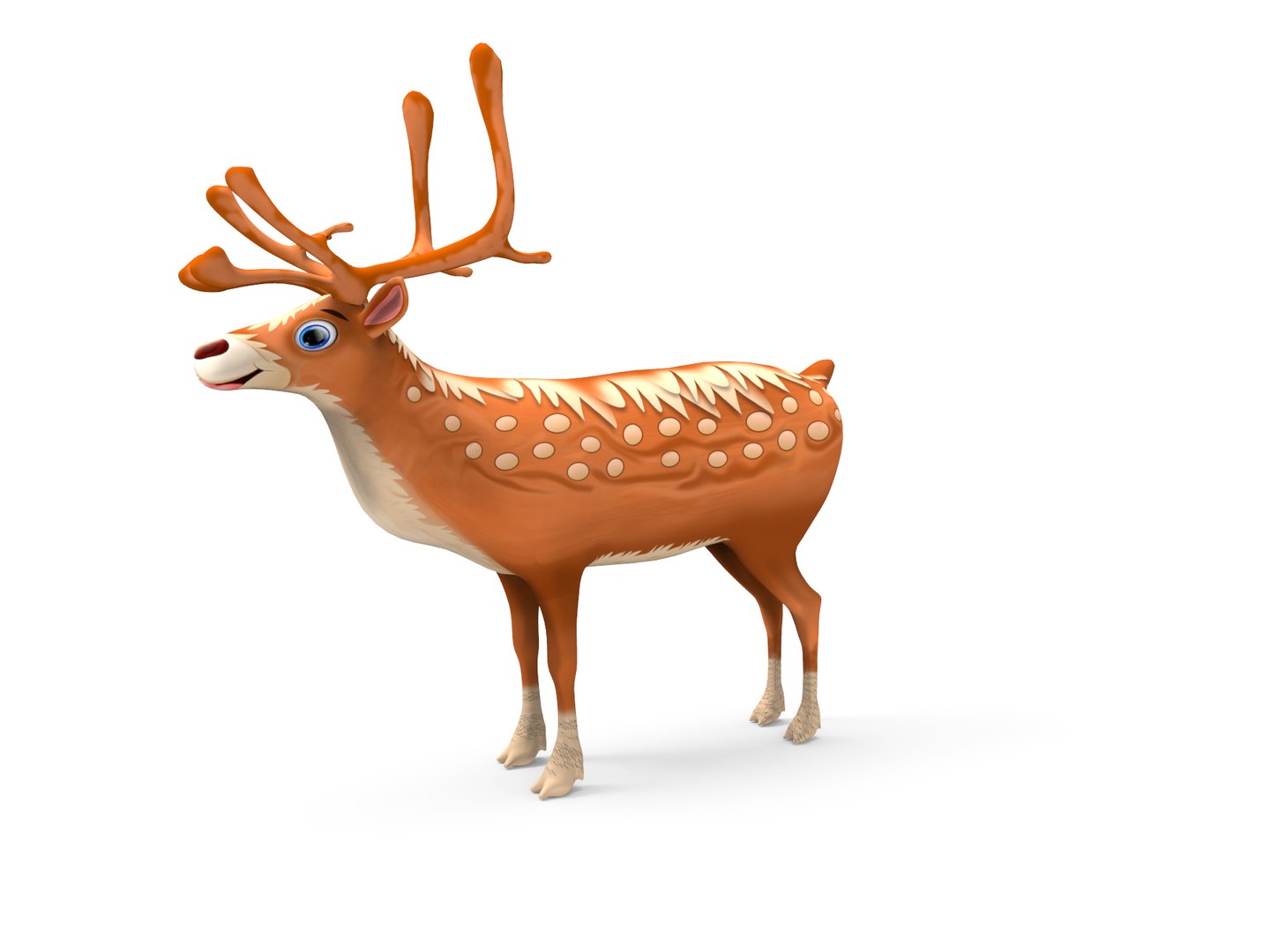 3D cartoon reindeer toon - TurboSquid 1616525