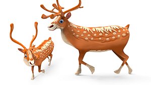 3D cartoon reindeer toon
