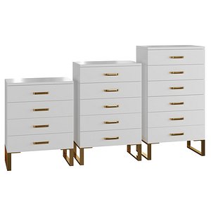 Homary Modern Cabinet White Cabinet Storage Cabinet with Storage Cabinet with Gold Legs
