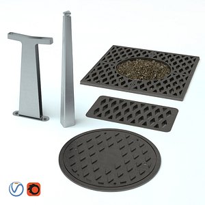A set of elements of landscaping 3