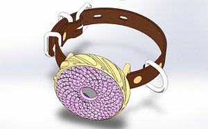 Airtag Dog Collar Holder 3D model