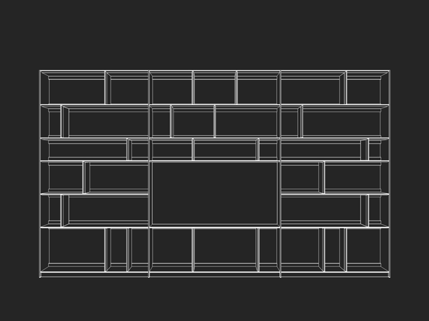 C4d B Bookcase 10
