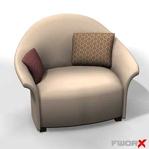 armchair chair 3d model