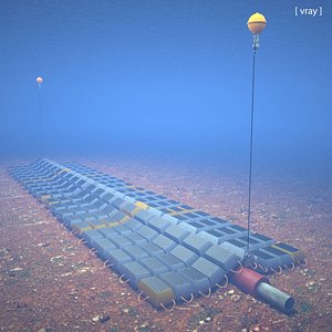 3d concrete mattress scene