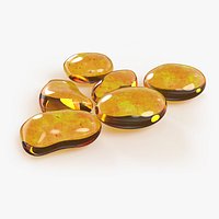 Polished Amber Gemstones