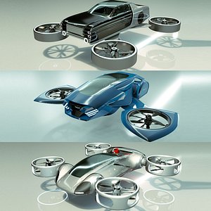 3 in 1 Copter Car Bundle 04 3D model