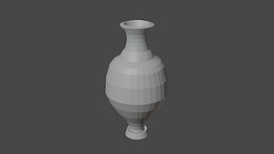 3D ancient vase materials model