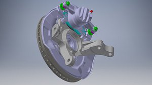 Automotive Brake Disc 3D Model