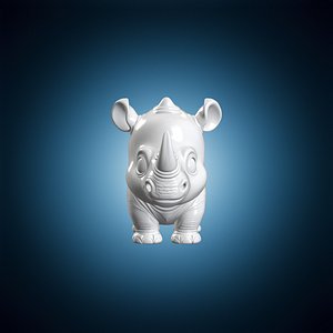 Baby Rhino 3D Print Model 3D