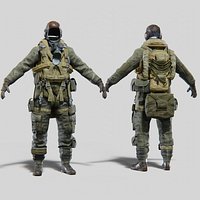 SOLDIER Paratrooper Rigged