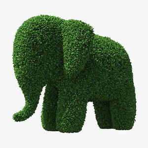 3D elephant topiary garden sculpture