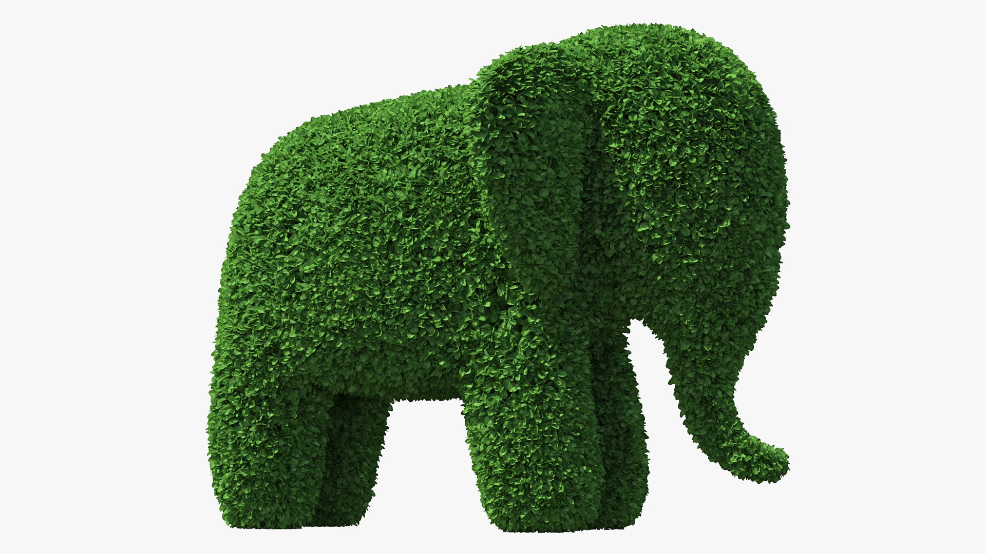 Elephant Topiary Garden Sculpture 3D model preview