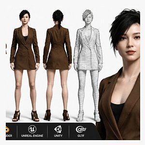 3D Detailed Realistic Woman model