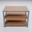 Estantería expositora de madera y acero para comercios - 1050 x 720 x 750 mm