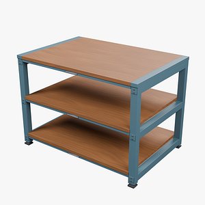 Wood and Steel Retail Display Shelving - 1050 x 720 x 750 mm model