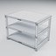 Estantería expositora de madera y acero para comercios - 1050 x 720 x 750 mm