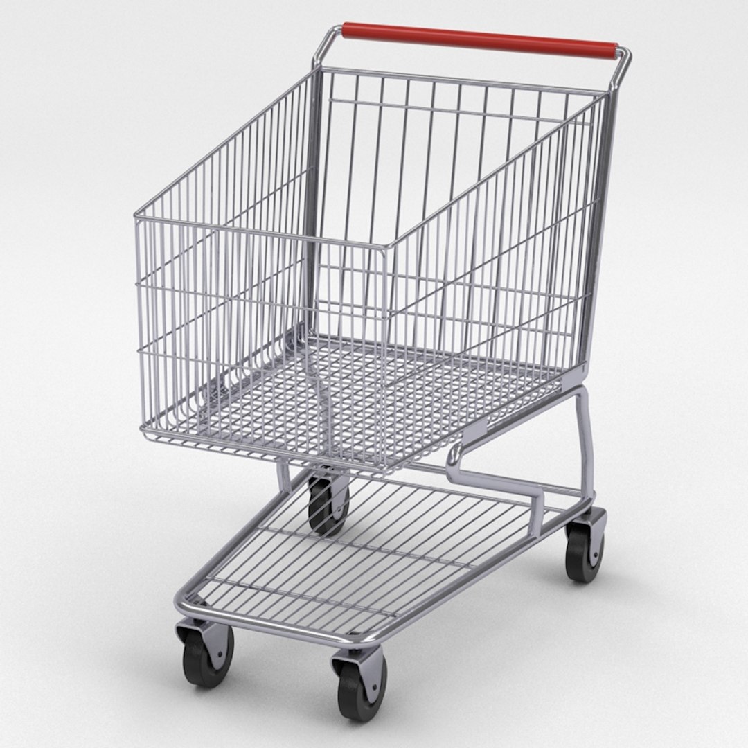 3d model shopping cart