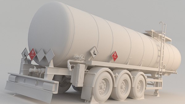 3D model fuel bitumen asphalt tank