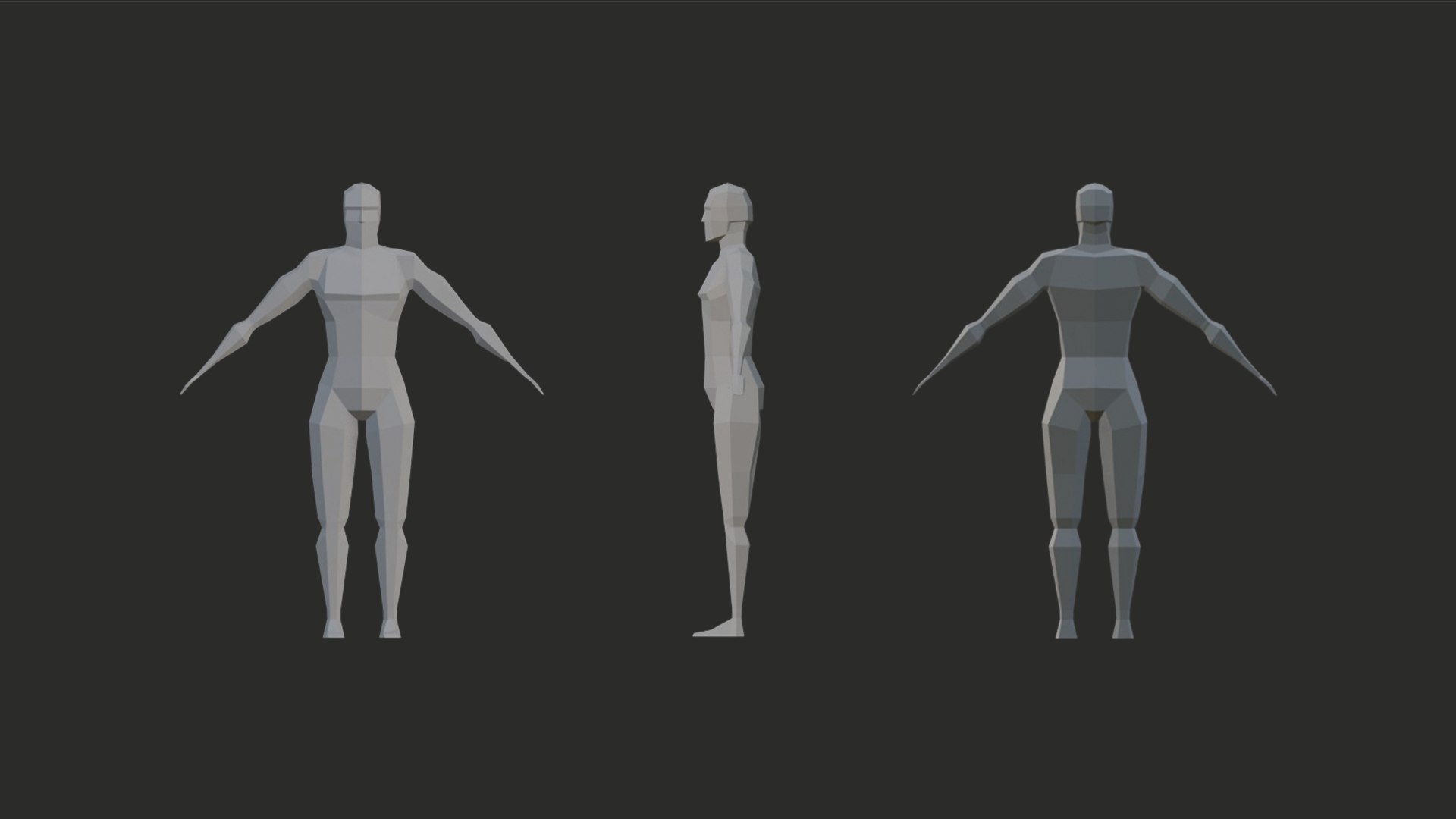 3D Stylized Low Poly Base Human Meshes RIGGED Model - TurboSquid 2614085