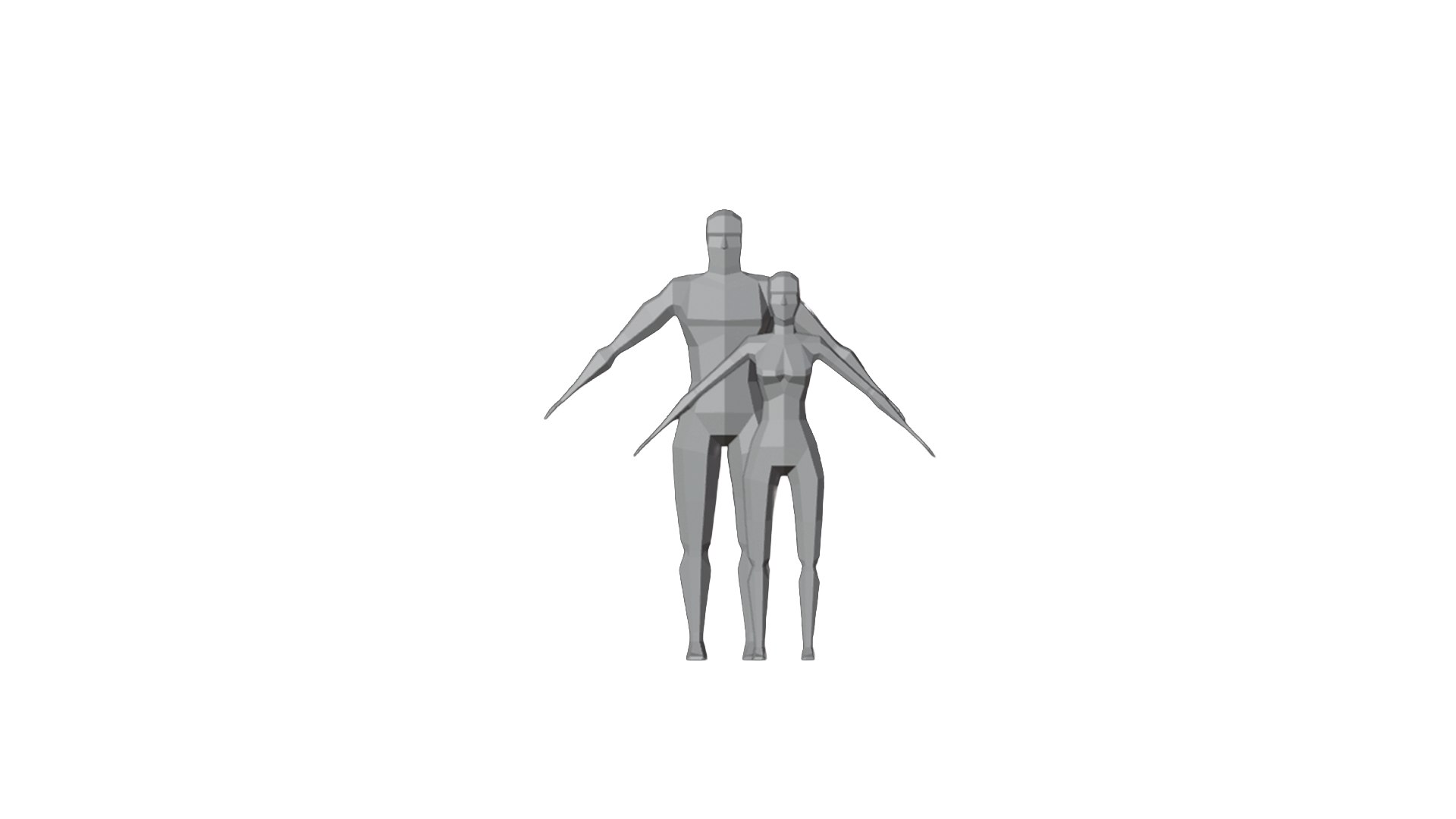 3D Stylized Low Poly Base Human Meshes RIGGED Model - TurboSquid 2614085