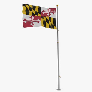 Pole Flag Maryland model