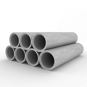 Concrete Pipes 3D model