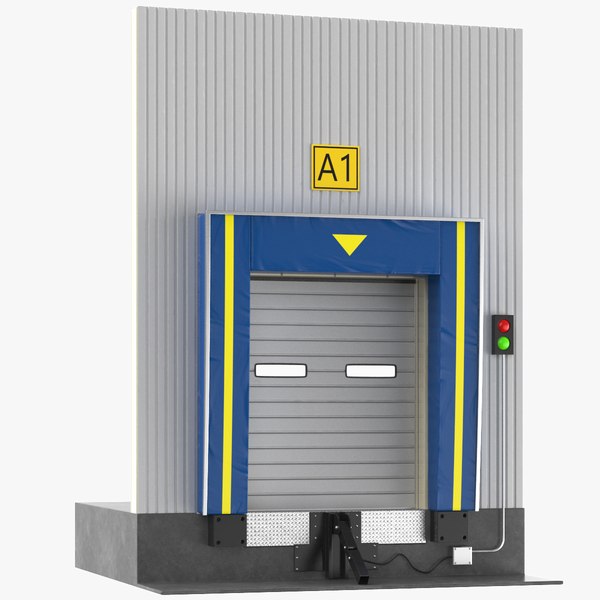 Detailed Warehouse Door 3D