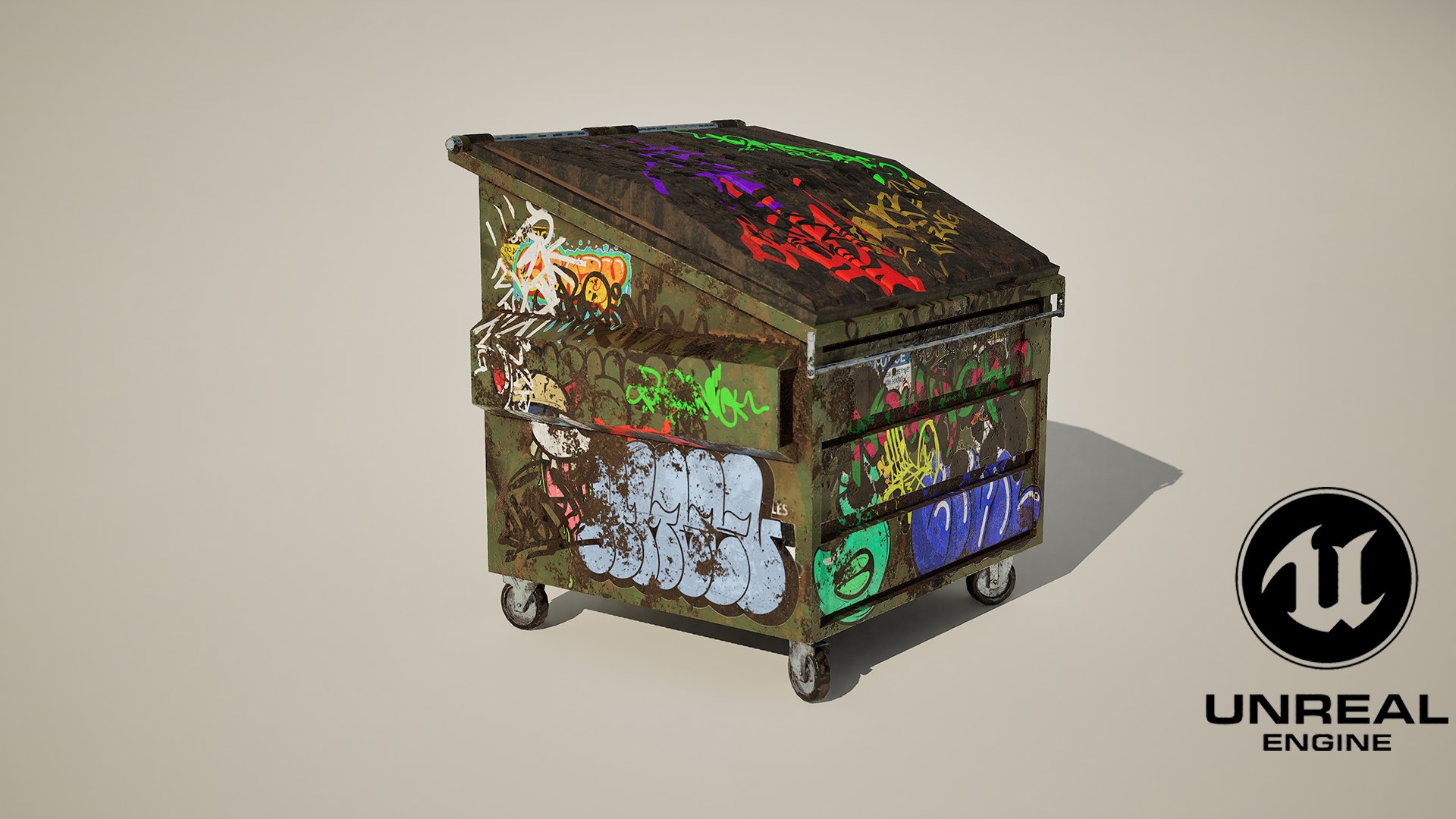 Green Dumpster 2yard Graffiti-Rusty 3D https://p.turbosquid.com/ts-thumb/4f/ZFS2TV/No/green_dumpser_2yards_graffiti_ue5_view.jpeg/png/1702225972/1920x1080/fit_q87/2422fc16a1d733a1e697ba3a929e3fd91fa9b52f/green_dumpser_2yards_graffiti_ue5_view.jpeg.jpg