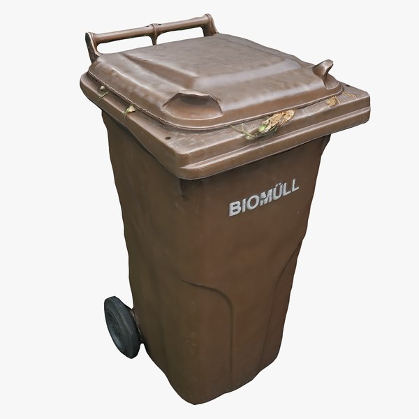 3D Outdoor Organic Waste Can 02