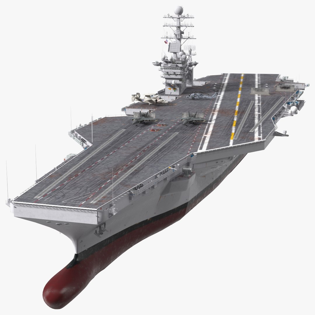 USS Theodore Roosevelt CVN 71 with Aircraft 3D model preview