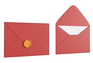3D Envelope Open and Close PBR 6 model