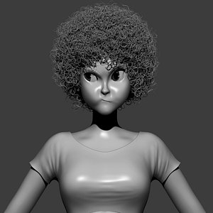 3D model Curly Pigtails Hairstyle - TurboSquid 1933005