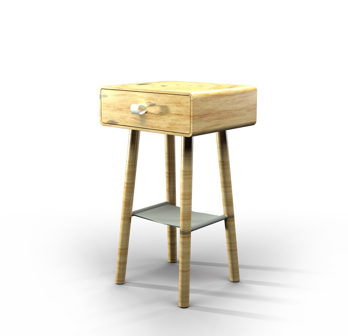 Wood commode table 3D - TurboSquid 1627324