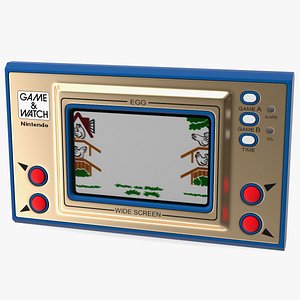 3D Nintendo Game and Watch Egg Handheld Game Console Turned Off model