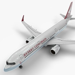 3D a321 neo cathay dragon model