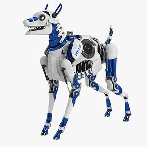 Futuristic Police Robot Dog 3D model
