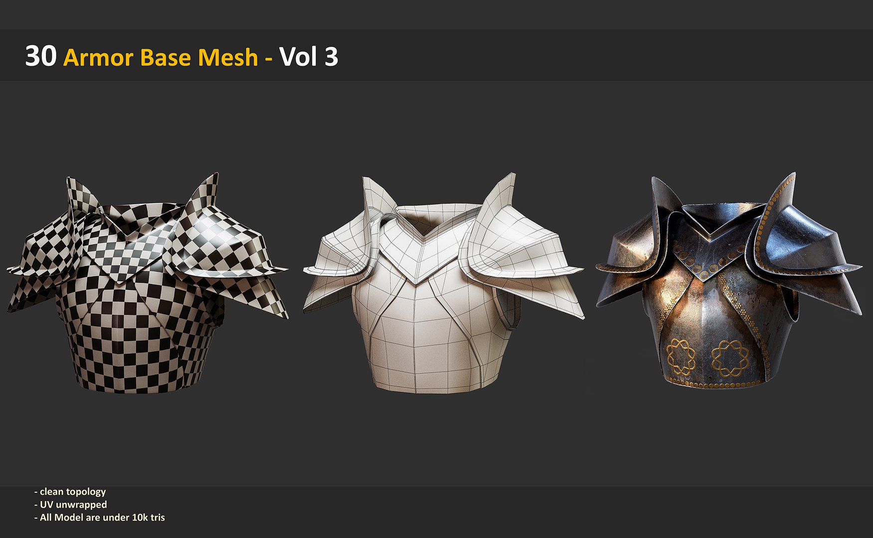 30 Armor Base Mesh - Vol 3 3D Model - TurboSquid 2377955