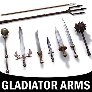 set 9 roman gladiator 3d model