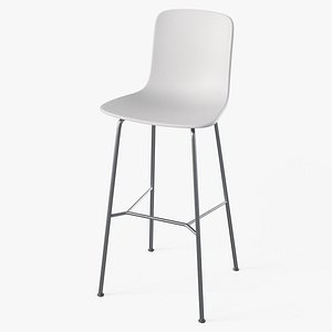 Hal High Stool White - Modern PBR Stool model