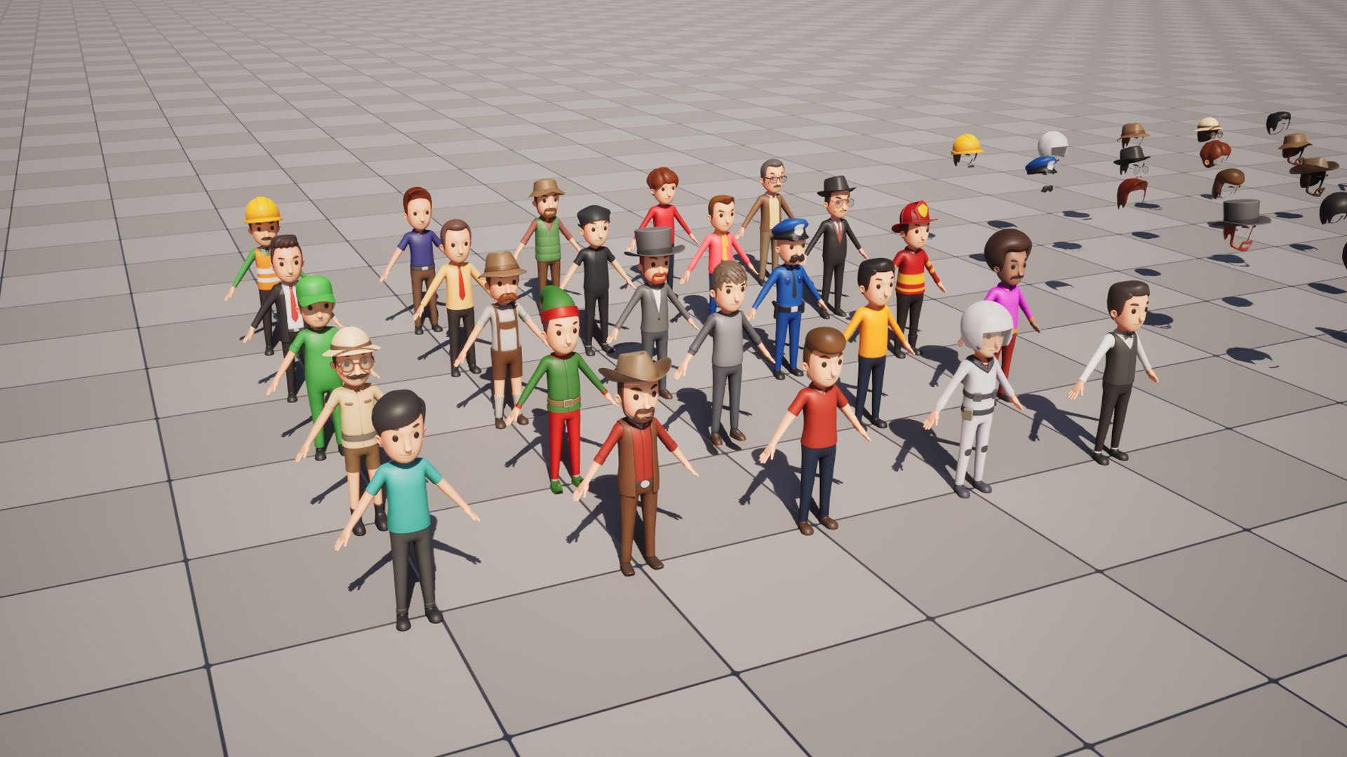Modular Cartoon Character Pack  25 Characters  Animations for Games model https://p.turbosquid.com/ts-thumb/4g/51YMvJ/Uk/untitled1/jpg/1777174141/1920x1080/fit_q87/d6d38f8e002f67001d40d7660fb479cd8f53bd4c/untitled1.jpg