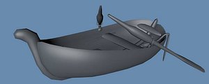 Low Poly Medieval Fishing Boat(1)