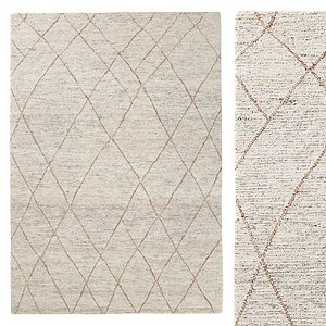 3D SANTALI JUTE RUG Bleached-Camel