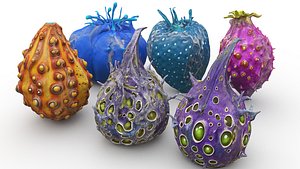 3D Alien fruits