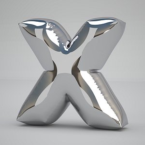 X Balloon Silver