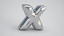 X Balloon Silver