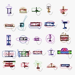 3D Neon Signs Asset Pack