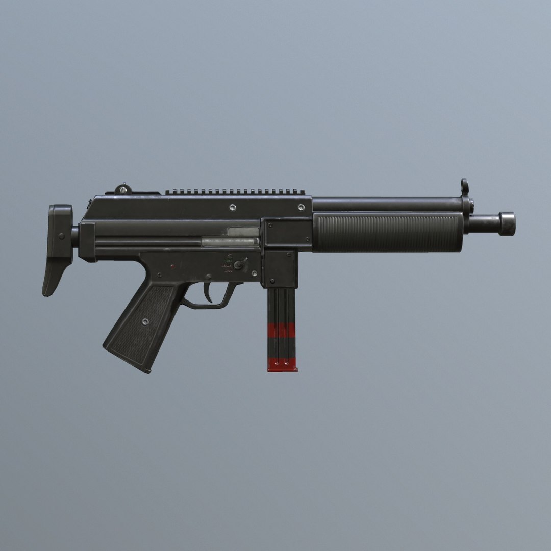 Submachine Gun Pbr 3d Model