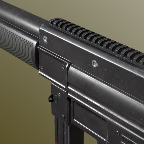 submachine gun pbr 3d model